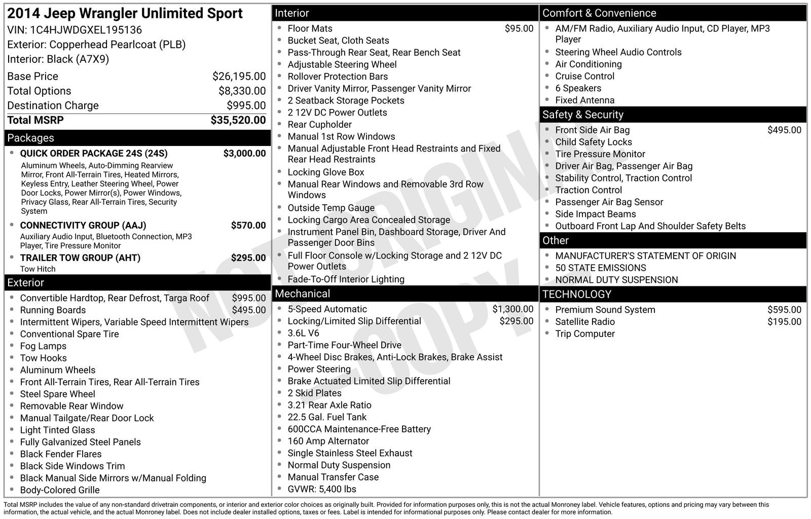 2014 Jeep Wrangler Unlimited Sport