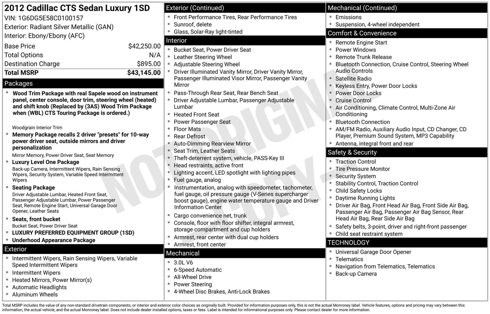 2012 Cadillac CTS Luxury