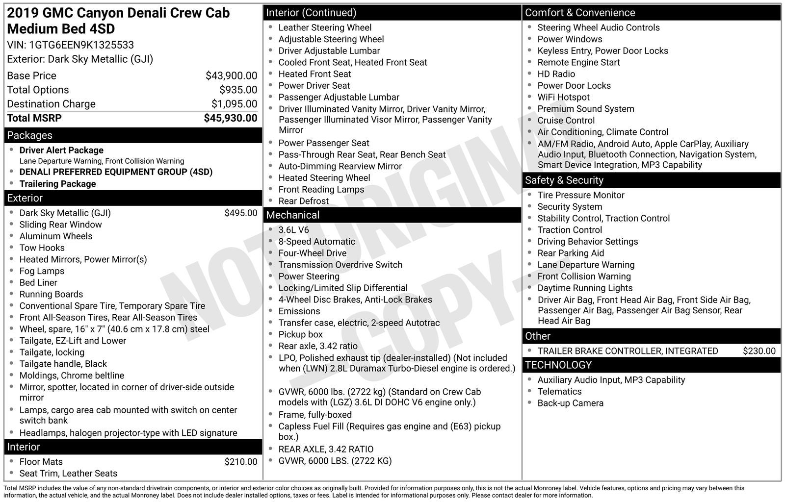 2019 GMC Canyon Denali