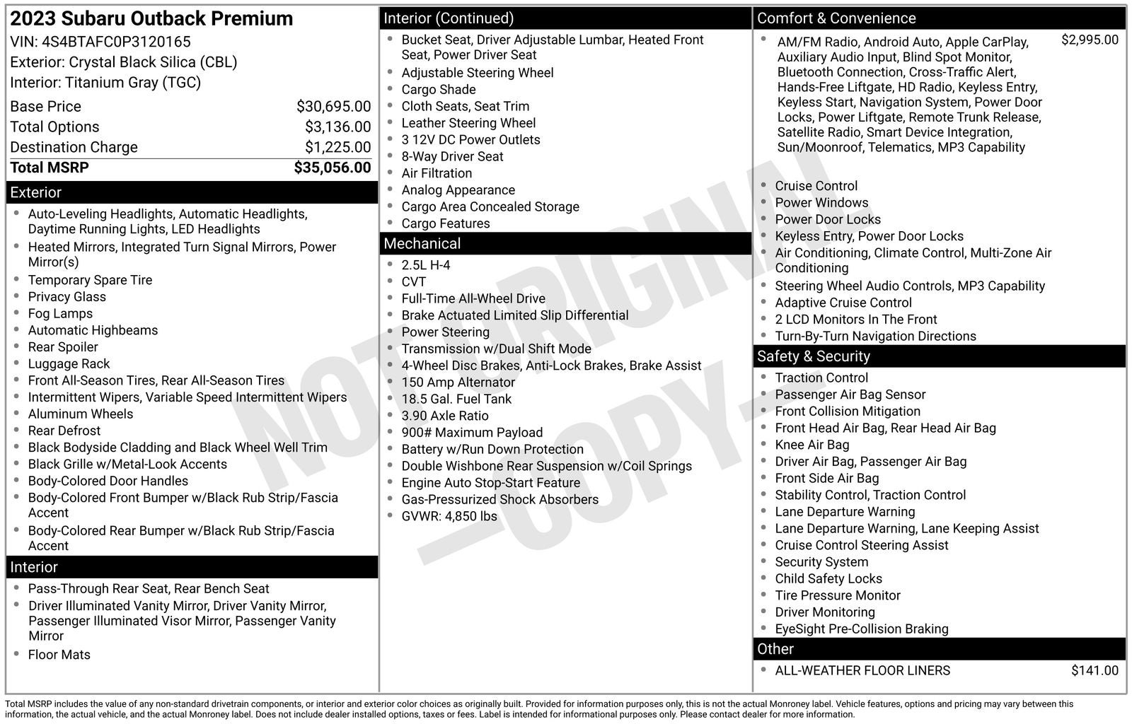 2023 Subaru Outback Premium