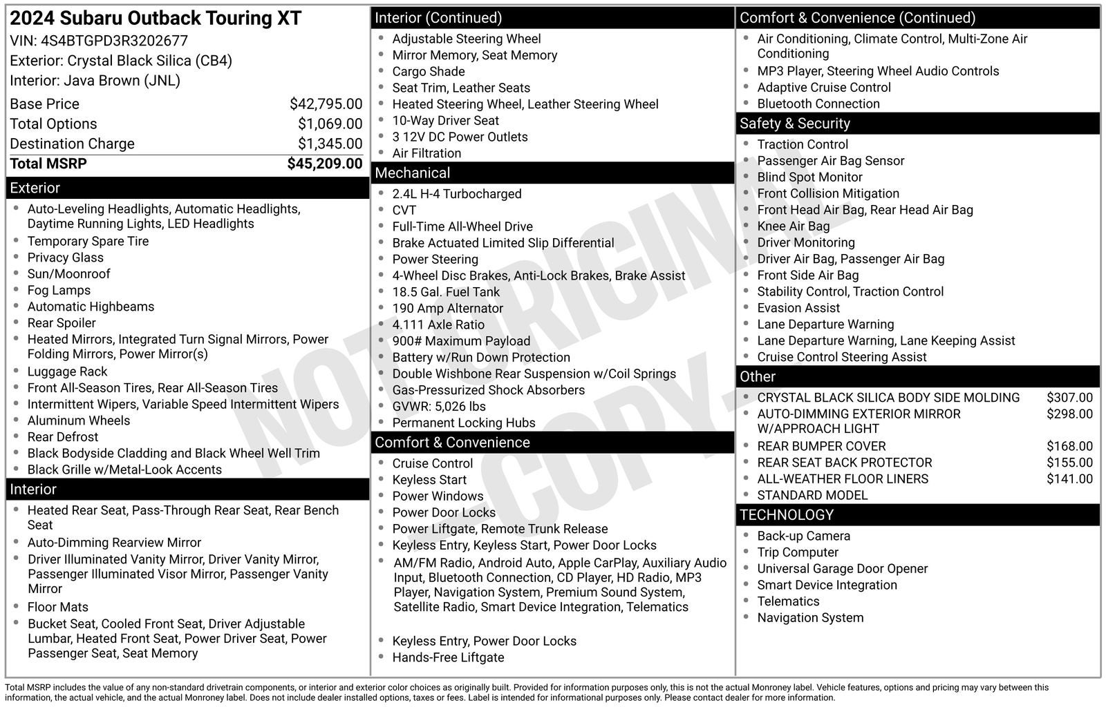 2024 Subaru Outback Touring XT