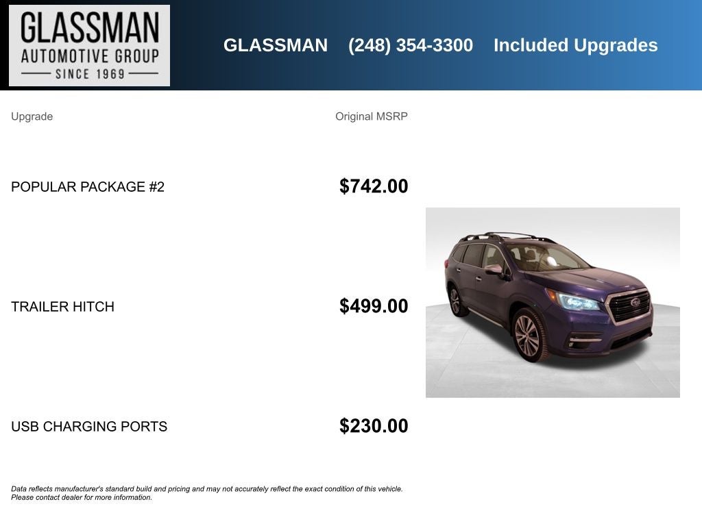 2019 Subaru Ascent Touring