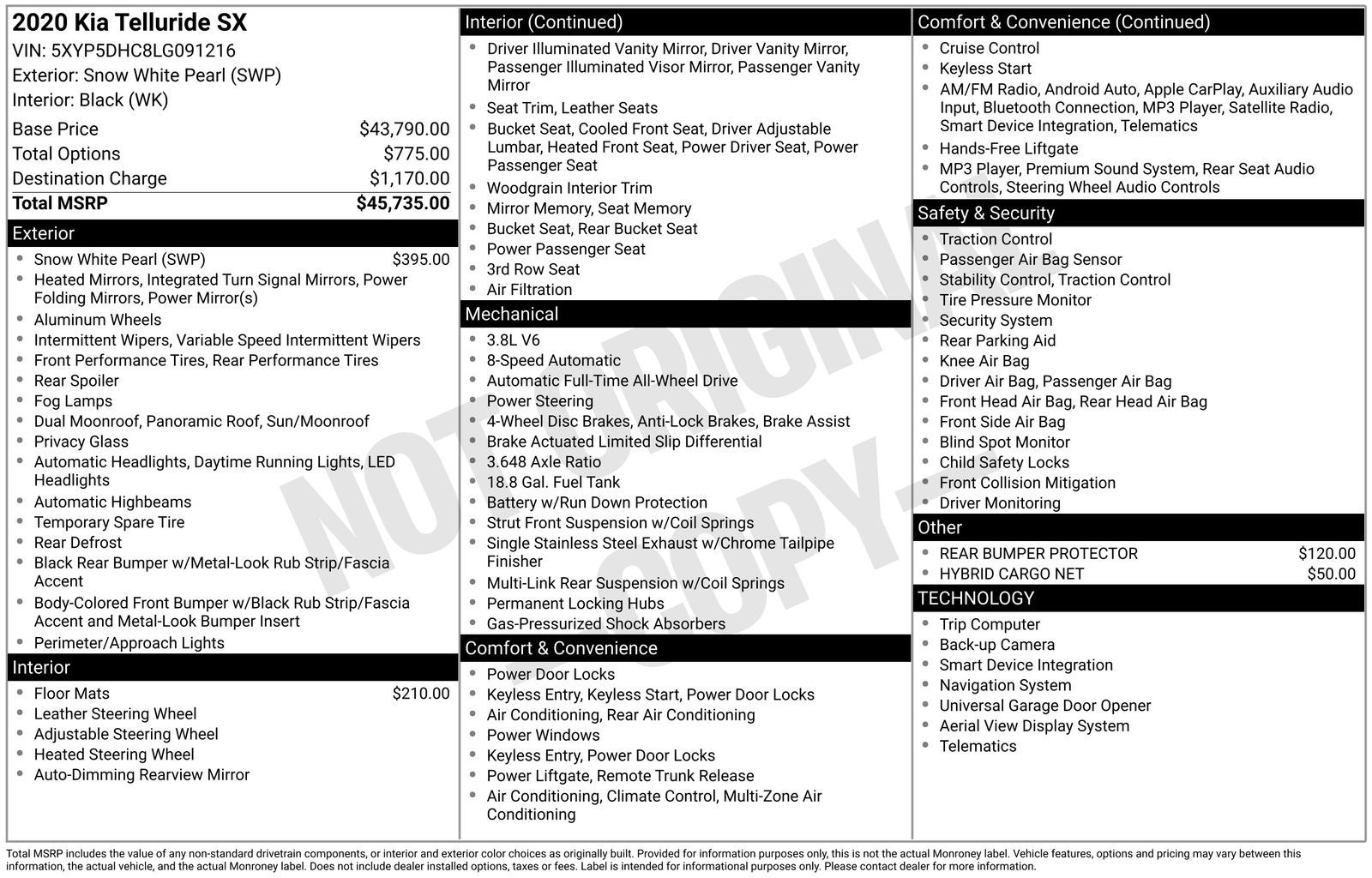 2020 Kia Telluride SX