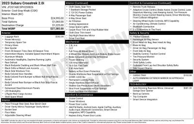 2023 Subaru Crosstrek Base