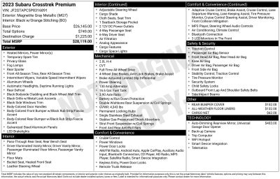2023 Subaru Crosstrek Premium