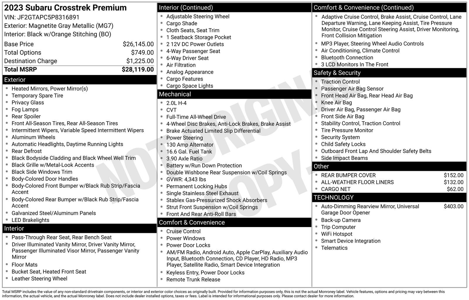 2023 Subaru Crosstrek Premium