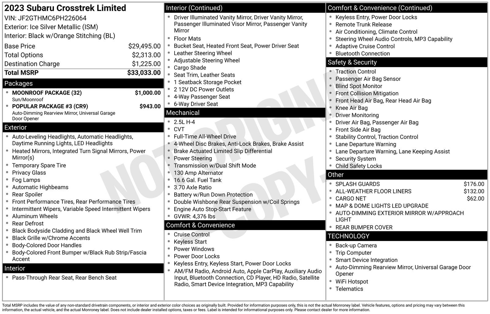 2023 Subaru Crosstrek Limited