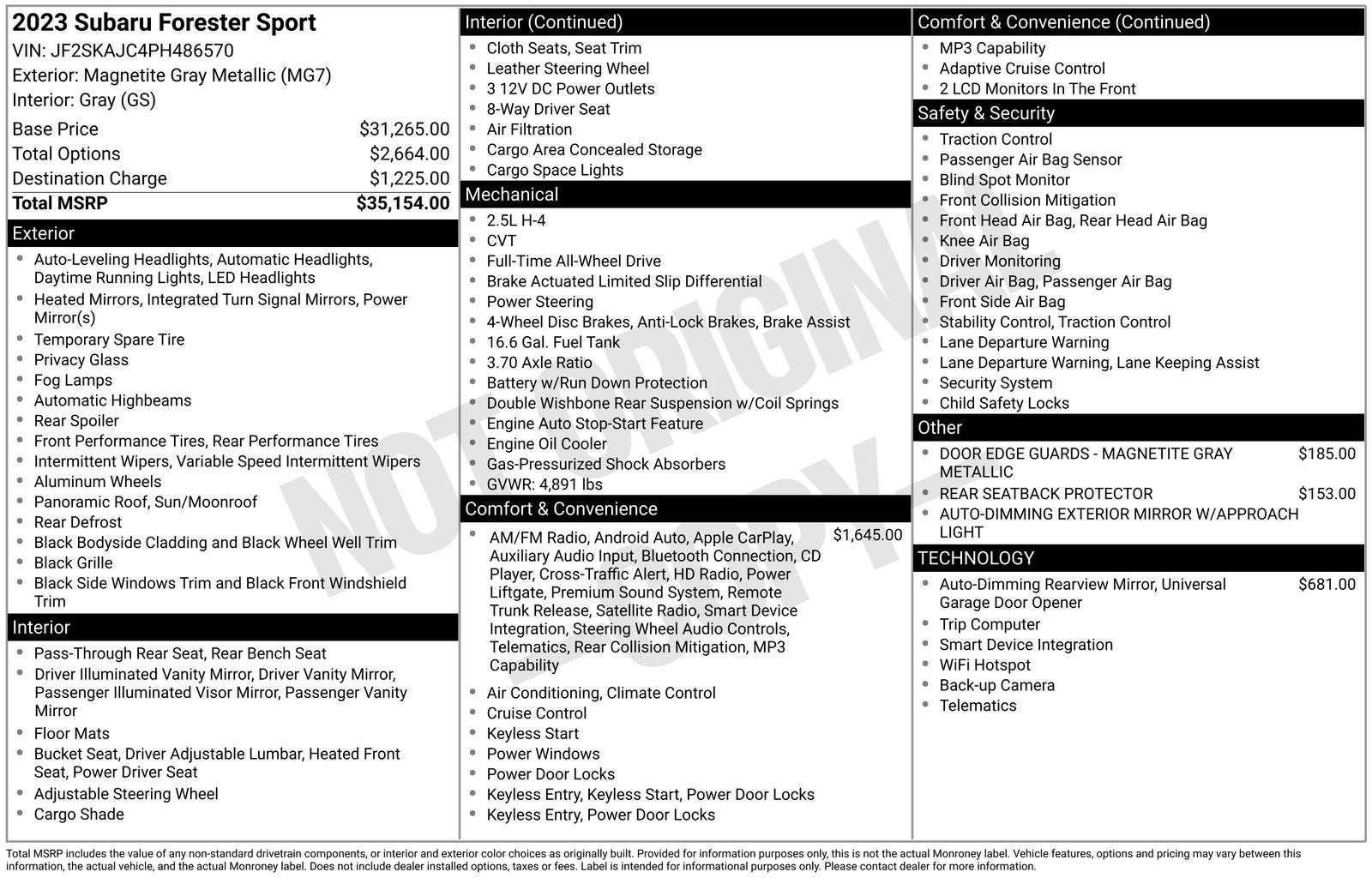 2023 Subaru Forester Sport