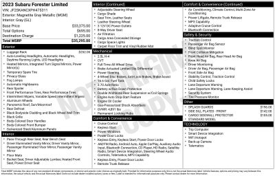 2023 Subaru Forester Limited