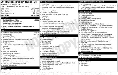 2019 Buick Encore Sport Touring