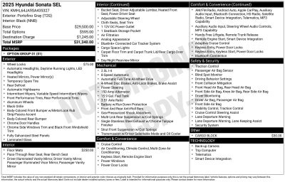 2025 Hyundai Sonata SEL