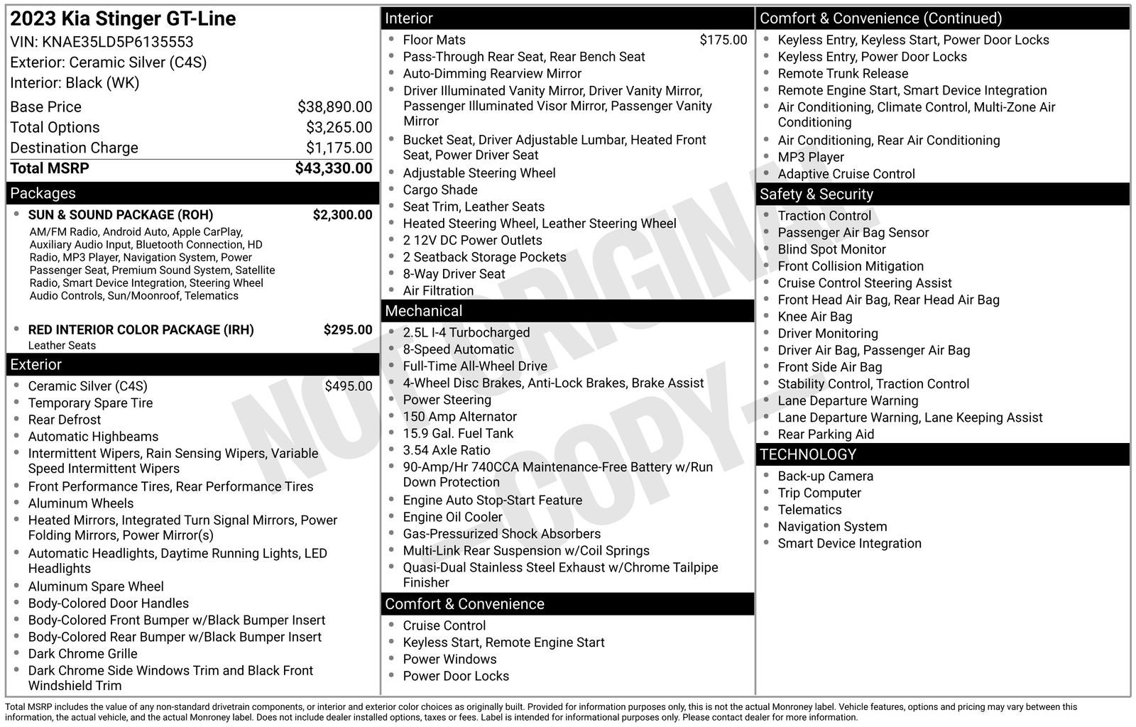 2023 Kia Stinger GT-Line
