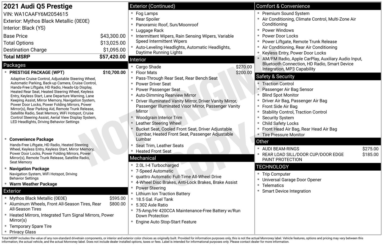2021 Audi Q5 45 Prestige quattro